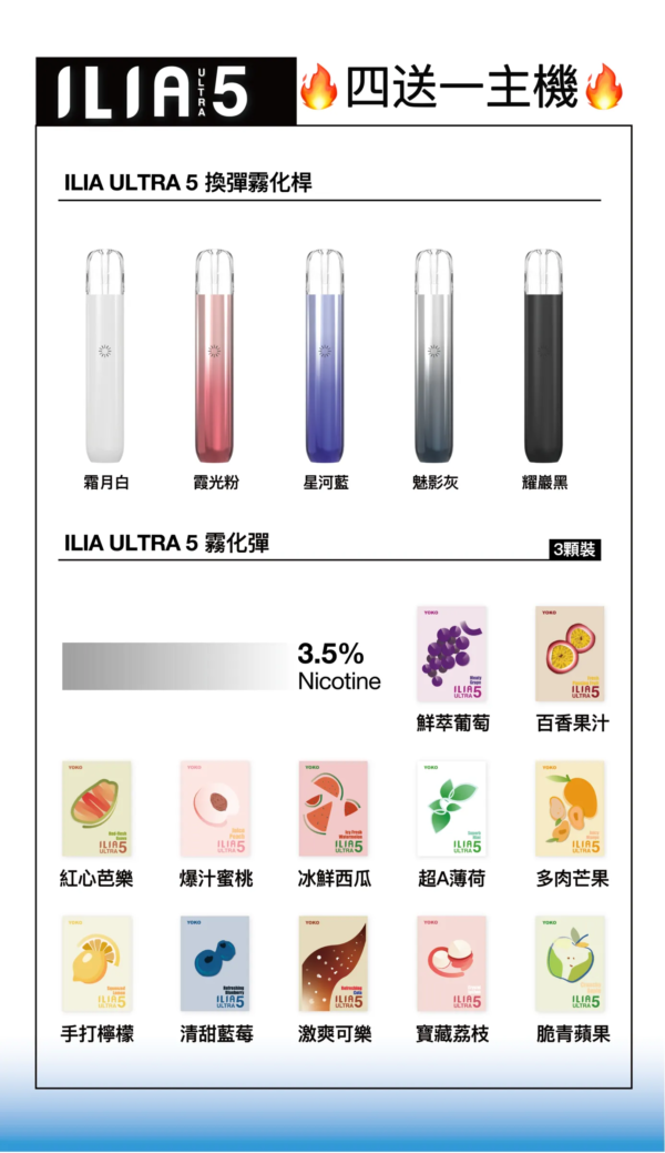 微信图片_20240408014129.png ILIA 哩啞五代蛋 | 買 4 盒送五代主機 | 五代通用規格現貨特惠